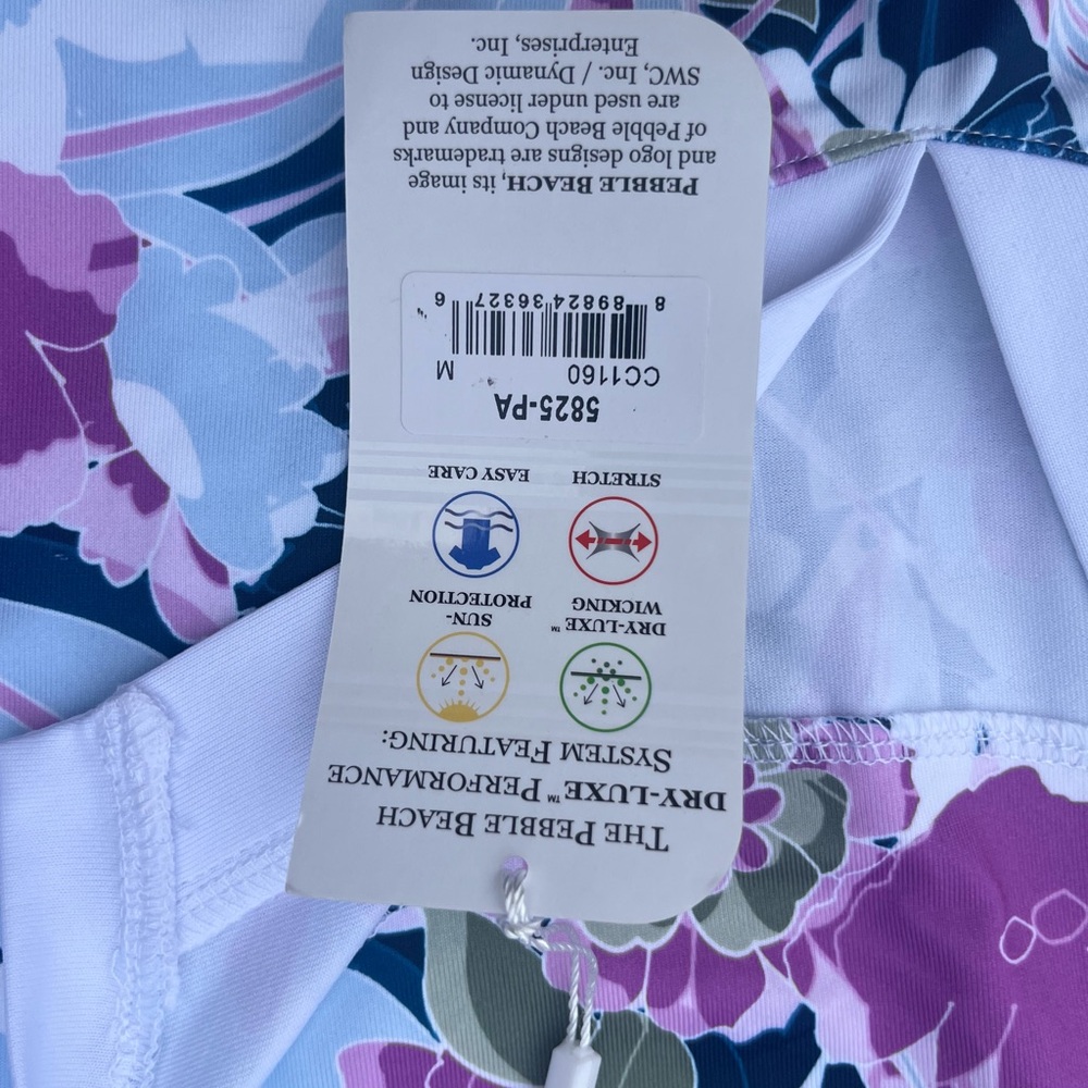 NWT Pebble Beach Floral Swim Cover-Up Golf Tennis Dress Size Medium - Picture 9 of 9